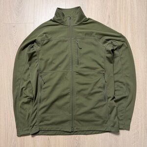 Fjallraven Abisko Lite Full Zip Fleece Jacket Mens Medium Olive Green Outdoors